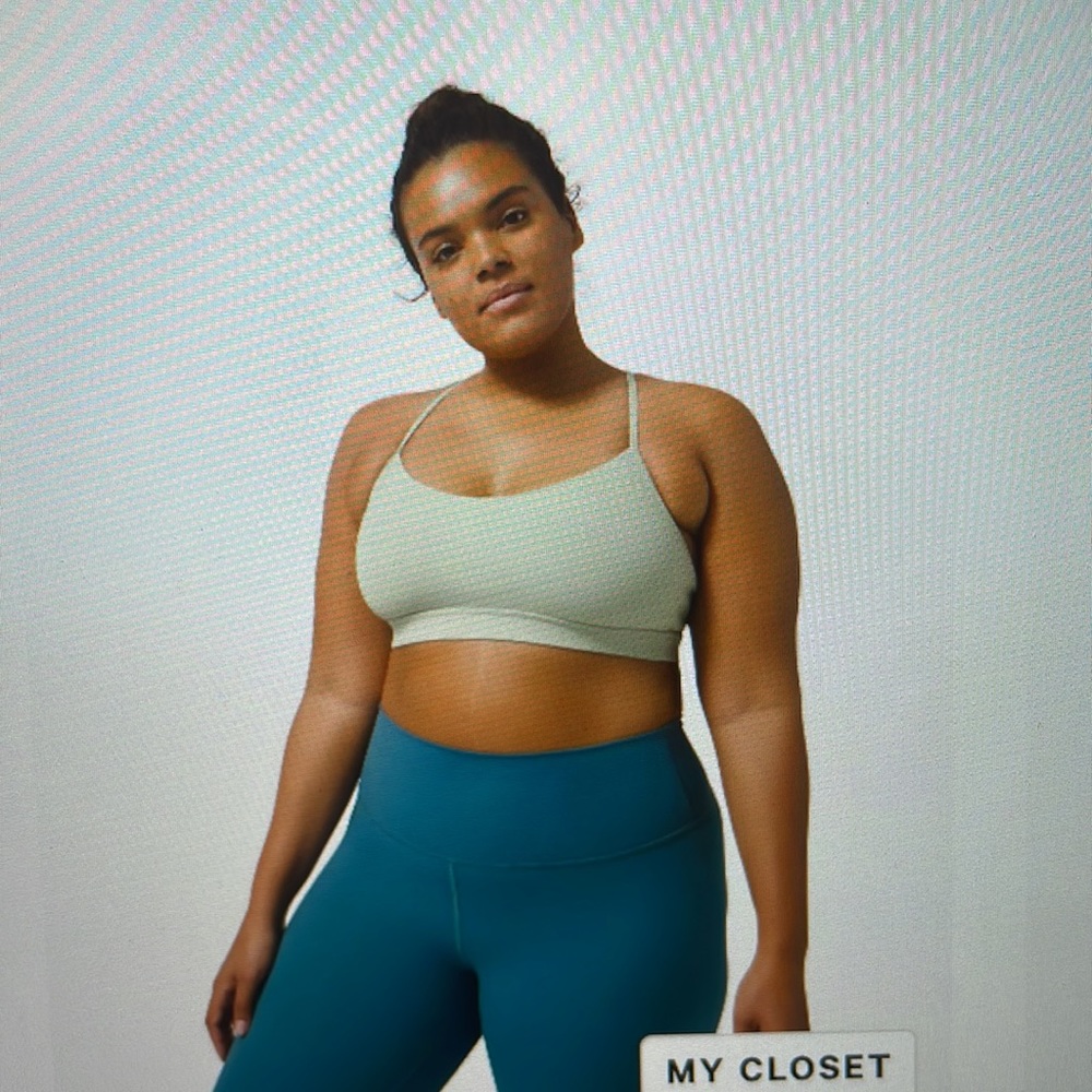 Sage green flow y bra